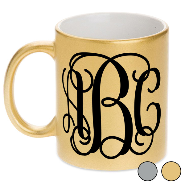 Monogram Metallic Mugs