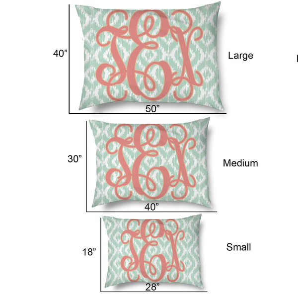 Monogram Outdoor Dog Beds - SIZE CHART