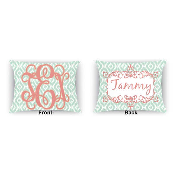 Monogram  Outdoor Rectangular Throw Pillow (Front and Back)