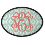 Monogram Iron On Oval Patch
