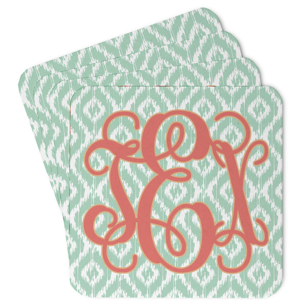 Custom Monogram Square Paper Coasters