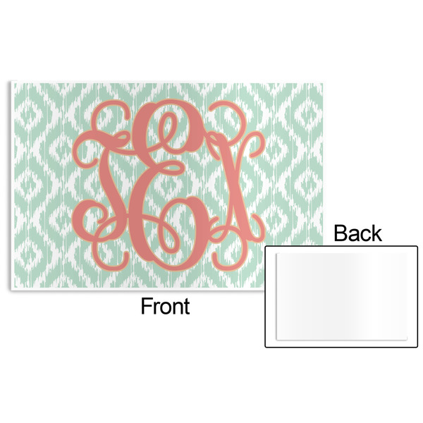 Monogram Disposable Paper Placemat - Front & Back