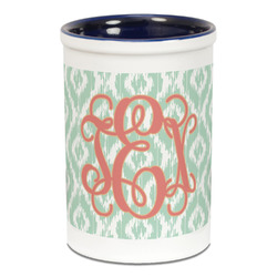 Monogram Ceramic Pencil Holders - Blue