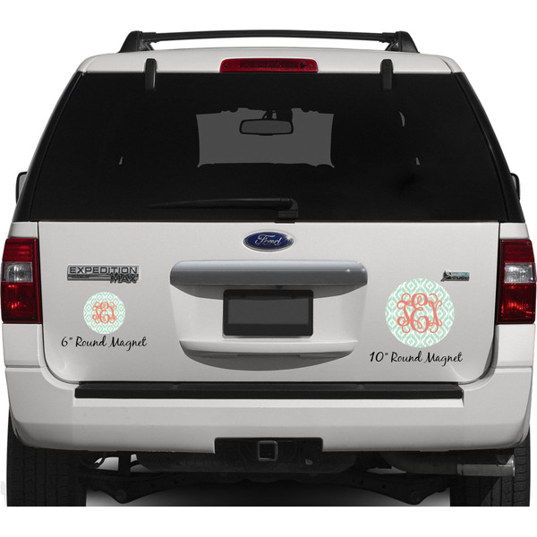 Monogram Personalized Car Magnets on Ford Explorer
