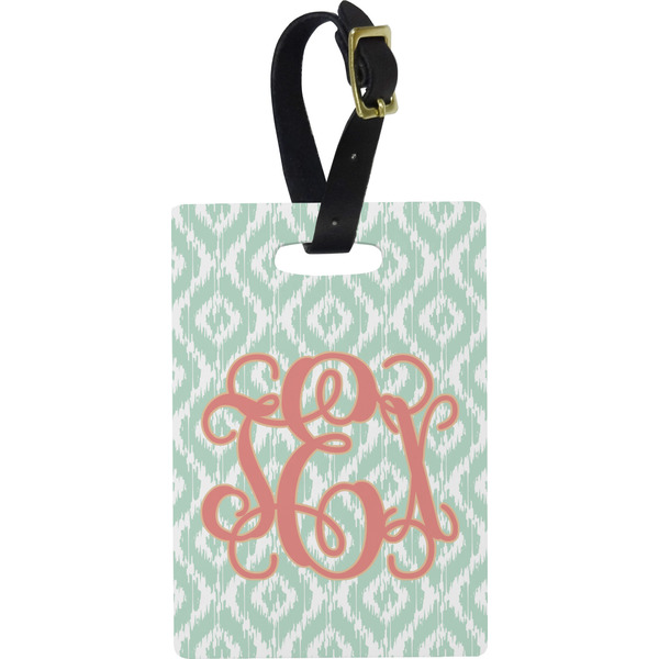 Custom Monogram Plastic Luggage Tag - Rectangular