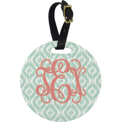 Monogram Plastic Luggage Tag - Round