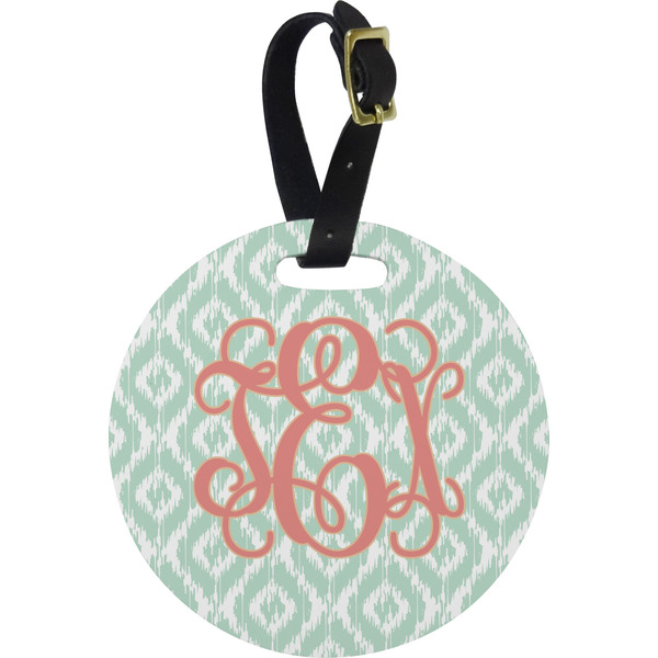Custom Monogram Plastic Luggage Tag - Round