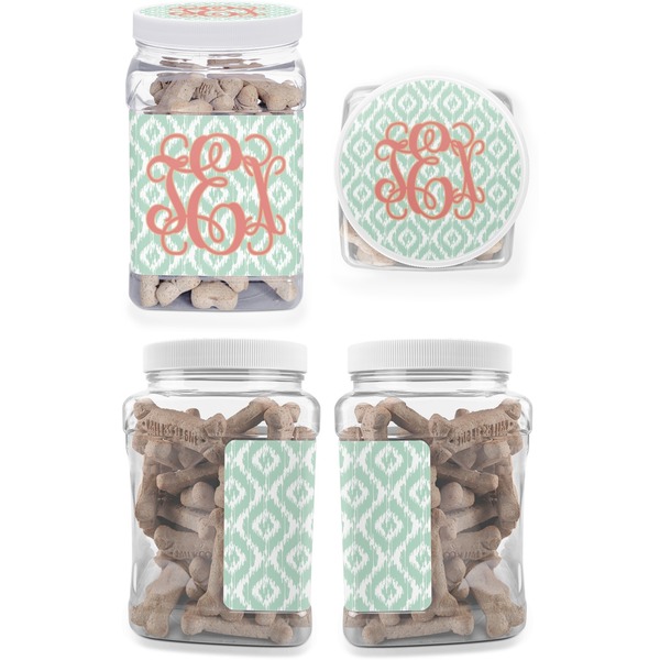 Monogram Pet Treat Jar - Multiple Angles