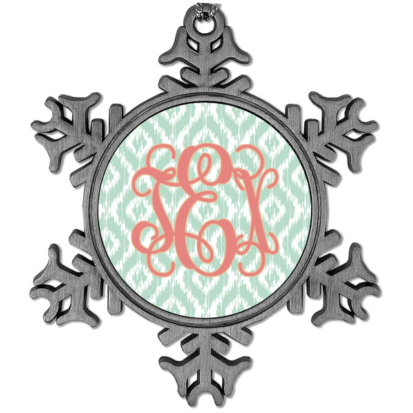 Custom Monogram Vintage Snowflake Ornament