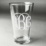 Monogram Pint Glass - Laser Engraved