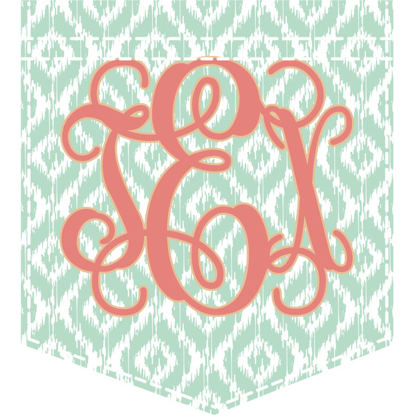 Custom Monogram Iron On Faux Pocket