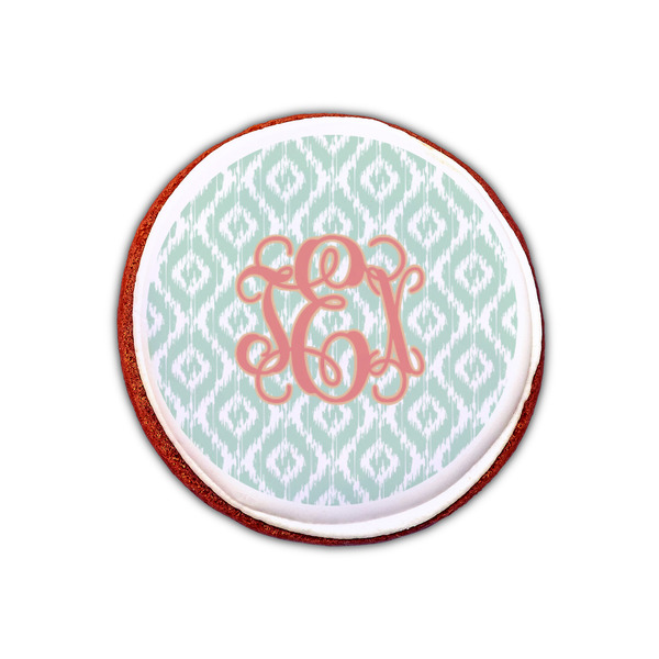 Monogram Printed Icing Circle - XSmall - On Cookie