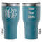 Monogram RTIC Tumbler - Dark Teal - Double Sided - Front & Back