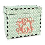 Monogram Wood Recipe Box - Full Color Print