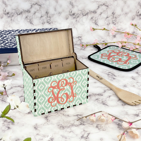 Monogram Recipe Box - Full Color - In Context