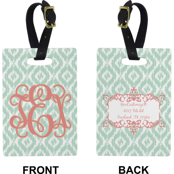 Monogram Rectangle Luggage Tag (Front + Back)