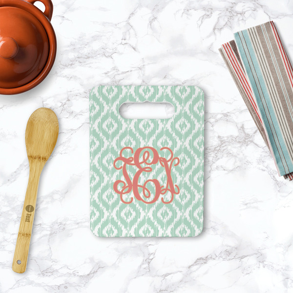 Monogram Rectangle Trivet with Handle - LIFESTYLE