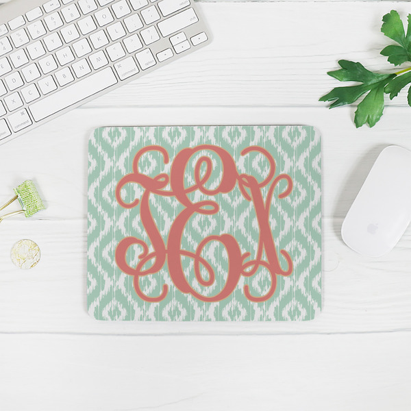 Monogram Rectangular Mouse Pad - LIFESTYLE 2