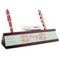 Monogram Red Mahogany Nameplates with Business Card Holder - Angle