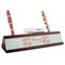 Monogram Red Mahogany Nameplate with Business Card Holder