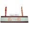 Monogram Red Mahogany Nameplates with Business Card Holder - Straight