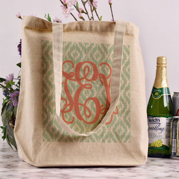 Monogram Reusable Cotton Grocery Bag - In Context