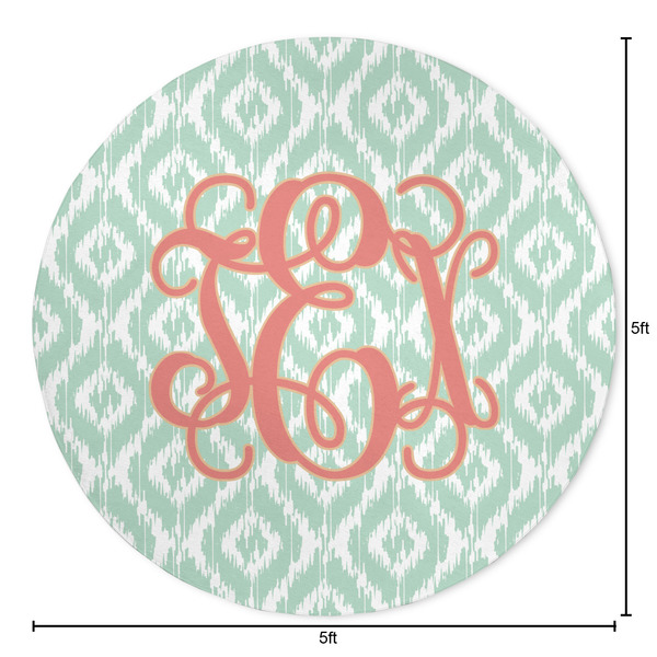 Monogram Round Area Rug - Size