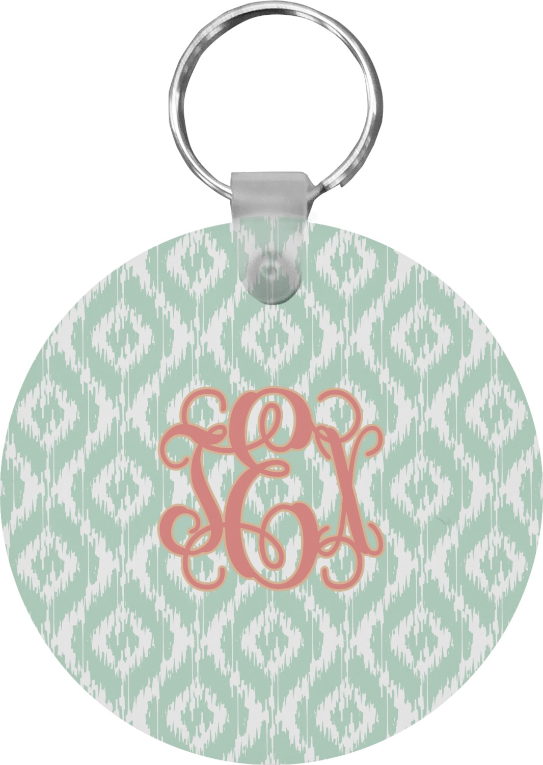 Monogram Round Keychain (Personalized) YouCustomizeIt