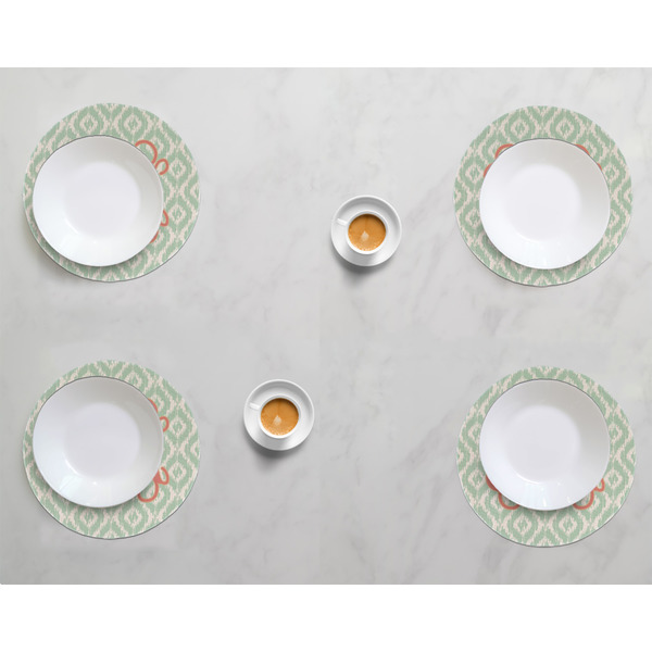 Monogram Round Linen Placemats - LIFESTYLE (set of 4)