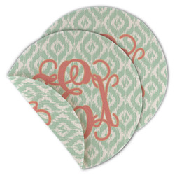 Monogram Round Linen Placemat - Double-Sided - Set of 4