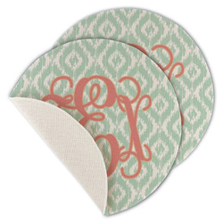 Monogram Round Linen Placemat - Single-Sided - Set of 4