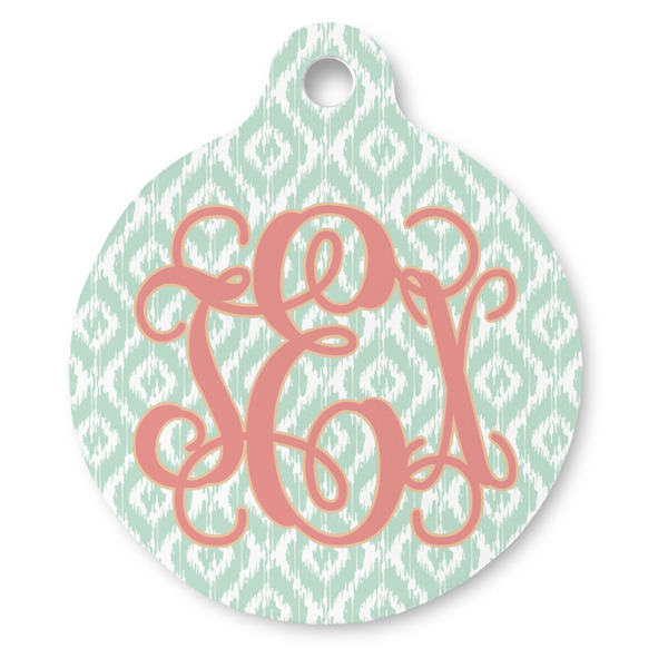 Custom Monogram Round Pet ID Tag