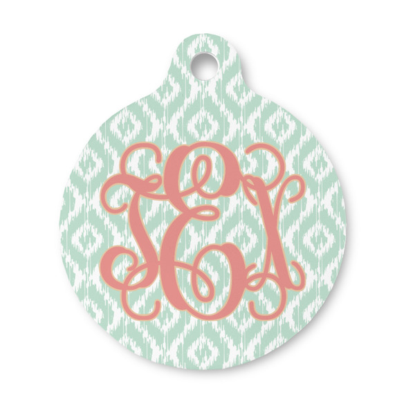 Custom Monogram Round Pet ID Tag - Small
