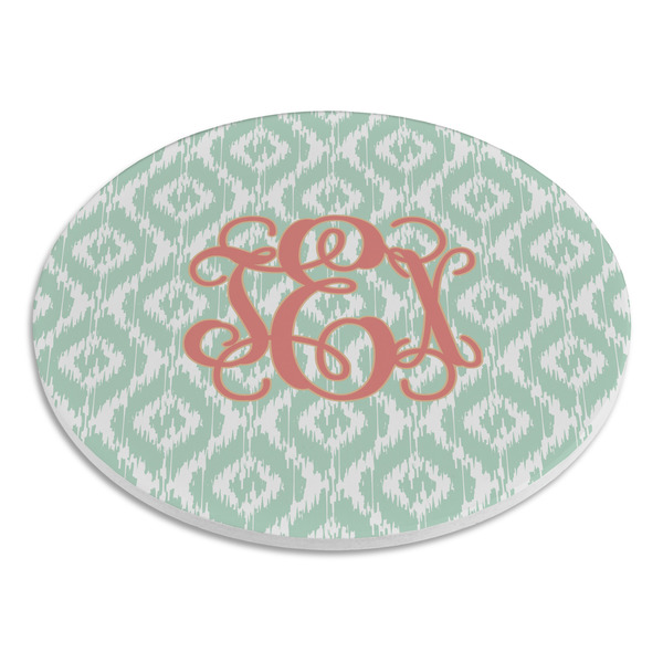 Monogram Round Stone Trivet - Angle View