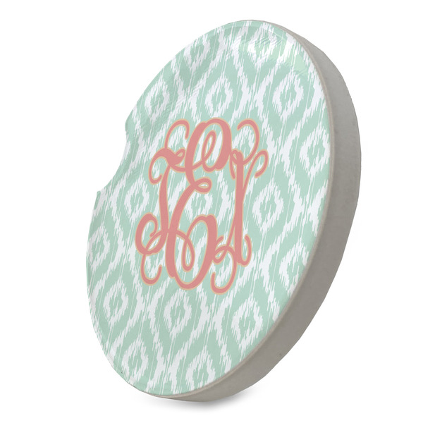 Monogram Sandstone Car Coaster - STANDING ANGLE