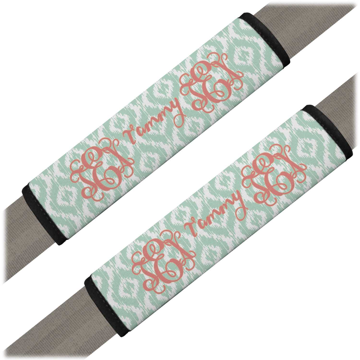 Custom Monogram Seat Belt Covers Set of 2 YouCustomizeIt