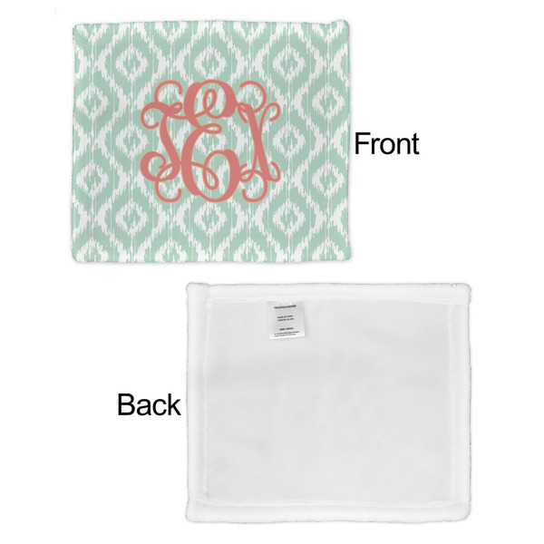 Monogram Security Blanket - Front & White Back View