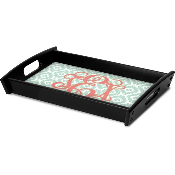 Monogram Serving Tray Black - Corner