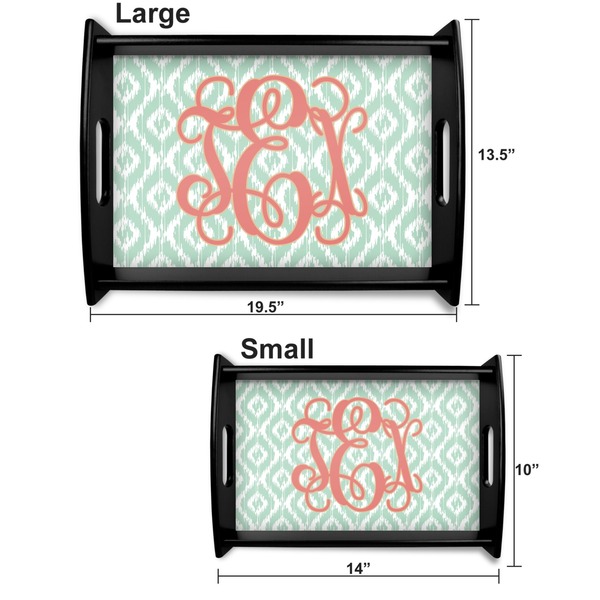 Monogram Serving Tray Black Sizes
