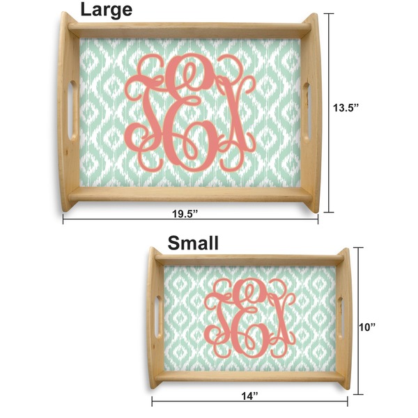 Monogram Serving Tray Wood Sizes