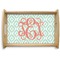 Monogram Natural Wooden Tray - Small