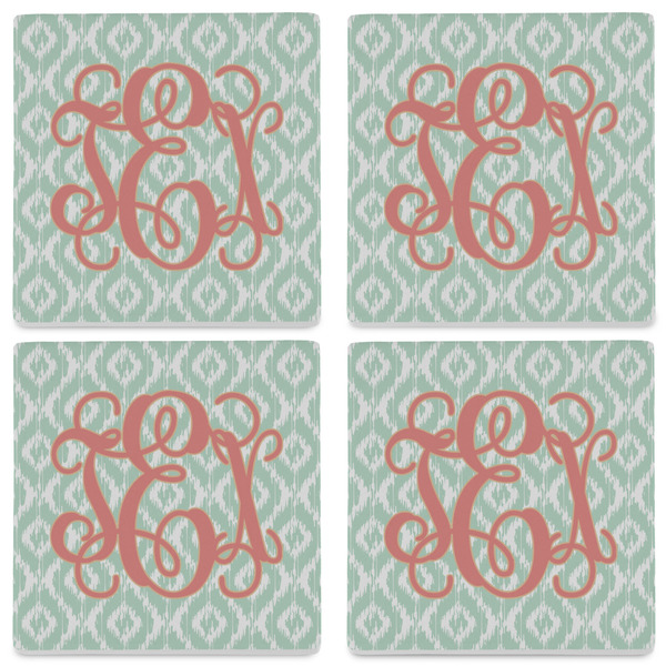 Monogram Set of 4 Sandstone Coasters - See All 4 View