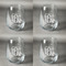 Monogram Set of Four Personalized Stemless Wineglasses (Approval)