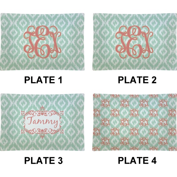 Monogram Set of Rectangular Appetizer / Dessert Plates (Approval)
