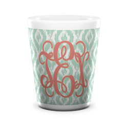 Monogram Ceramic Shot Glass - 1.5 oz - White - Set of 4