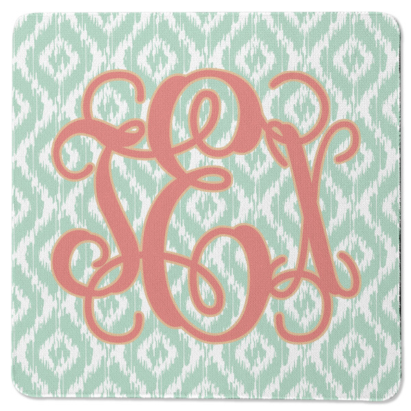 Custom Monogram Square Rubber Backed Coaster - Single