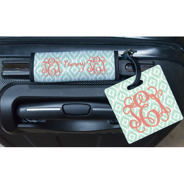 Monogram Square Luggage Tag & Handle Wrap - In Context