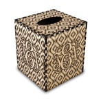 Monogram Wood Tissue Box Cover