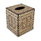 Monogram Square Tissue Box Covers - Wood - Front