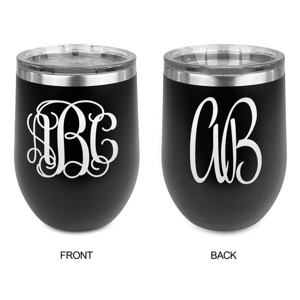 Monogram Stainless Wine Tumblers - Black - Double Sided - Approval